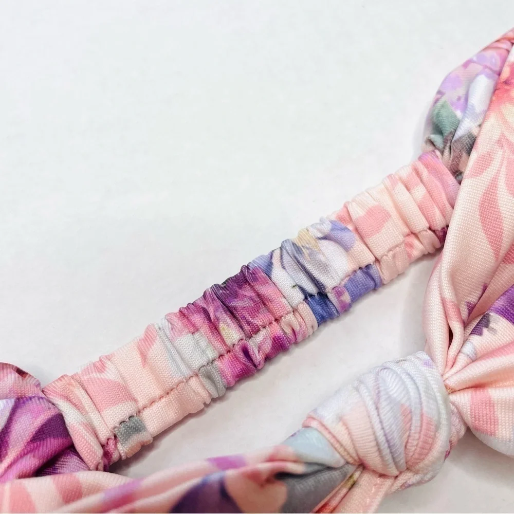 GIRL’S Stretchy Headbands Set of 3 Unicorn, Flower and Chambray